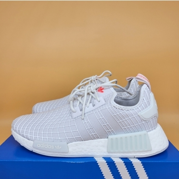 New Adidas NMD_R1 Cloud White Solar Red Men\'s Running Shoes Size 10.5 main image 6